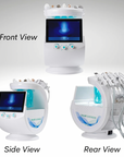 Front Rear and Side View of Smart Ice Blue PLUS Hydra Facial Machine