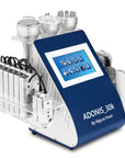 Rejuva Fresh ADONIS 30K 9-in-1 professional body contouring machine with touchscreen display and multiple treatment handpieces.